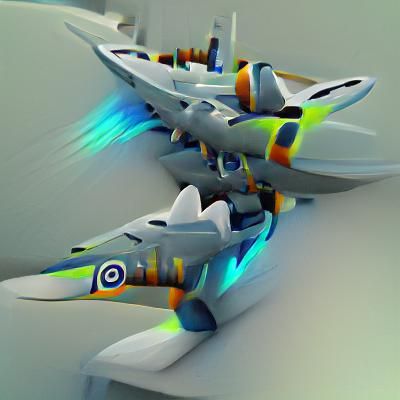 Cyberpunk Spitfire: Retro Aircraft in Neon City