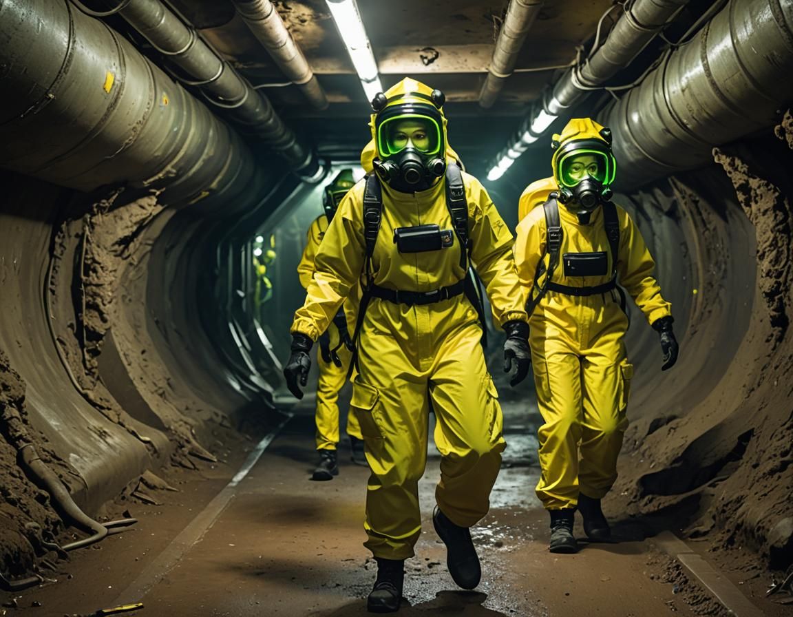 Hazmat Team Escapes Tentacles in Underground Bunker