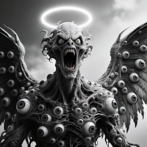 Terrifying Seraphim Monstrosity with Countless Eyes