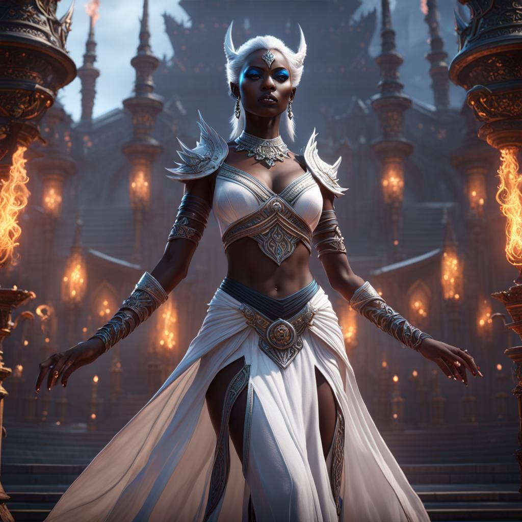 Drow Sword Dancer Ritual in Detailed Matte Painting