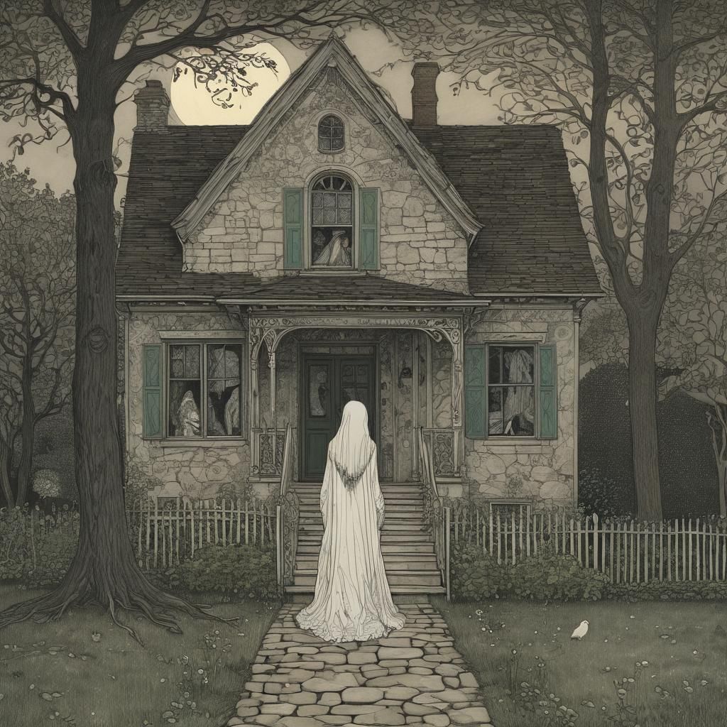 Ghostly Bargain in Art Nouveau Style