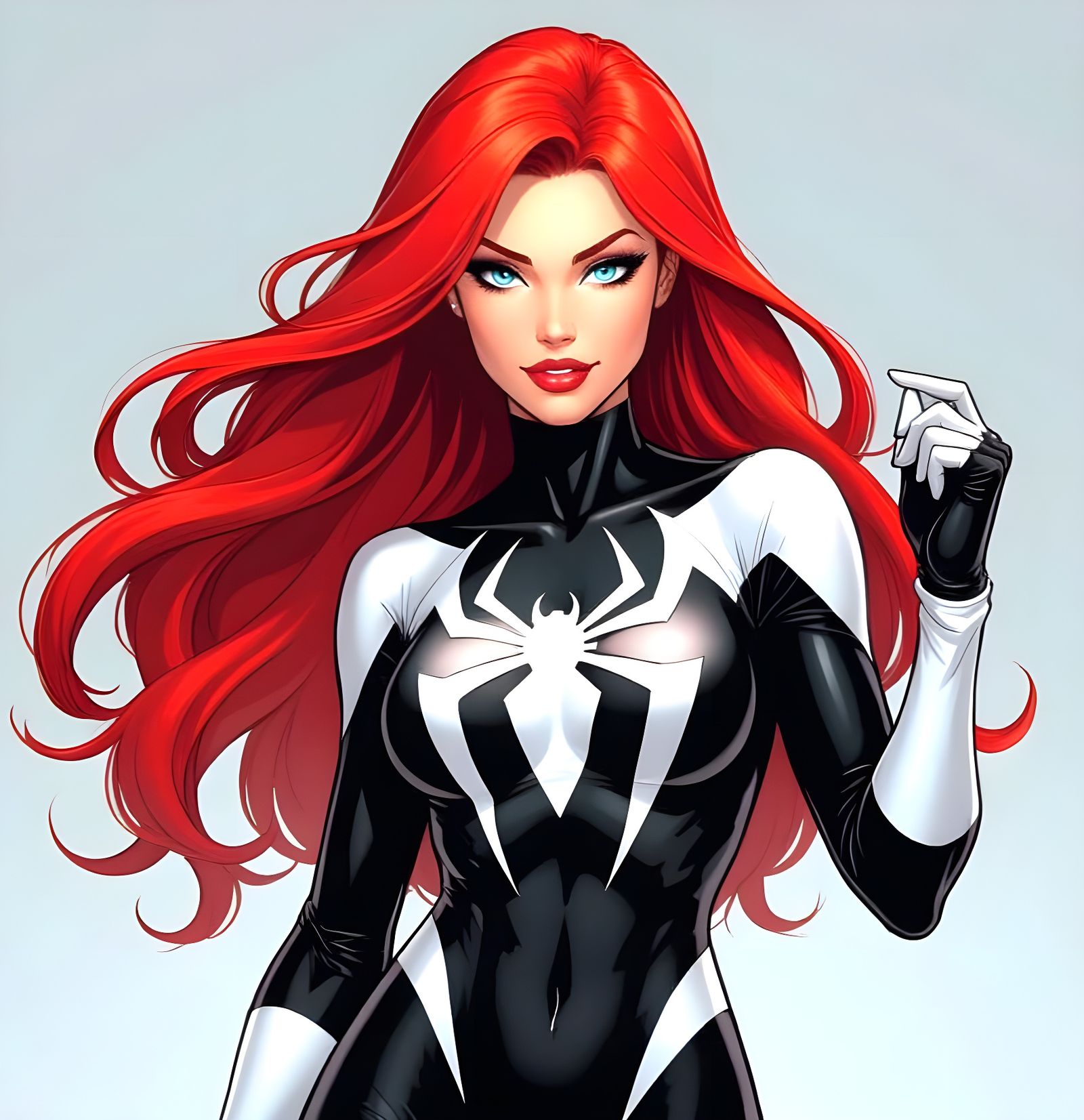 Spider-Gwen in MJ Style with Red Hair