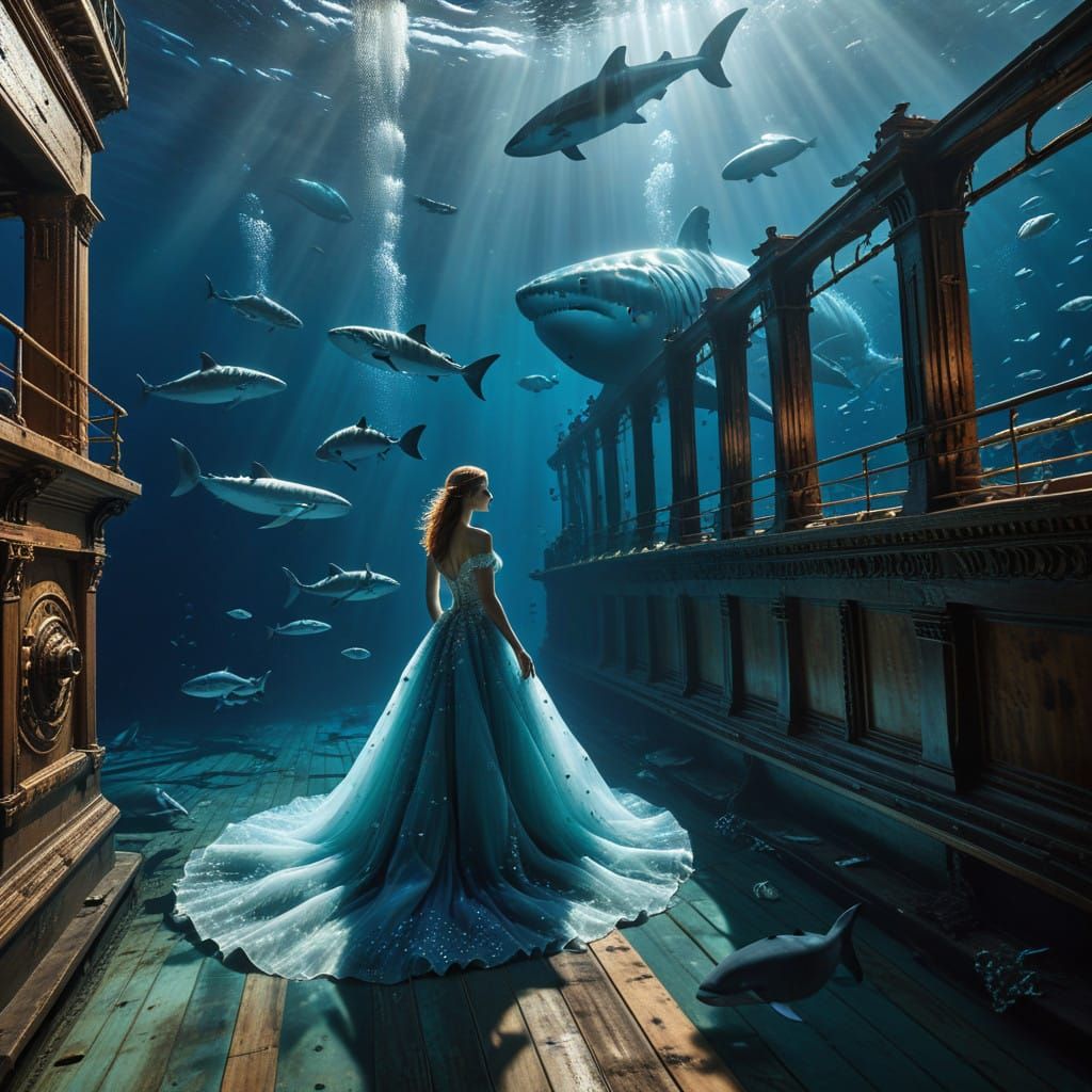 Catwalk on the Sunken Titanic: Underwater Fashion