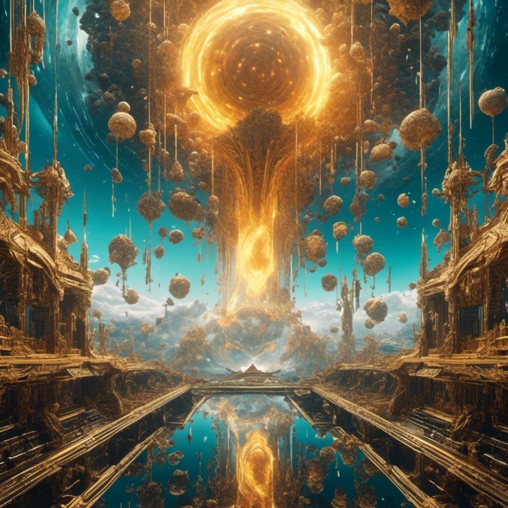Intricate Eye Pattern Digital Matte Painting