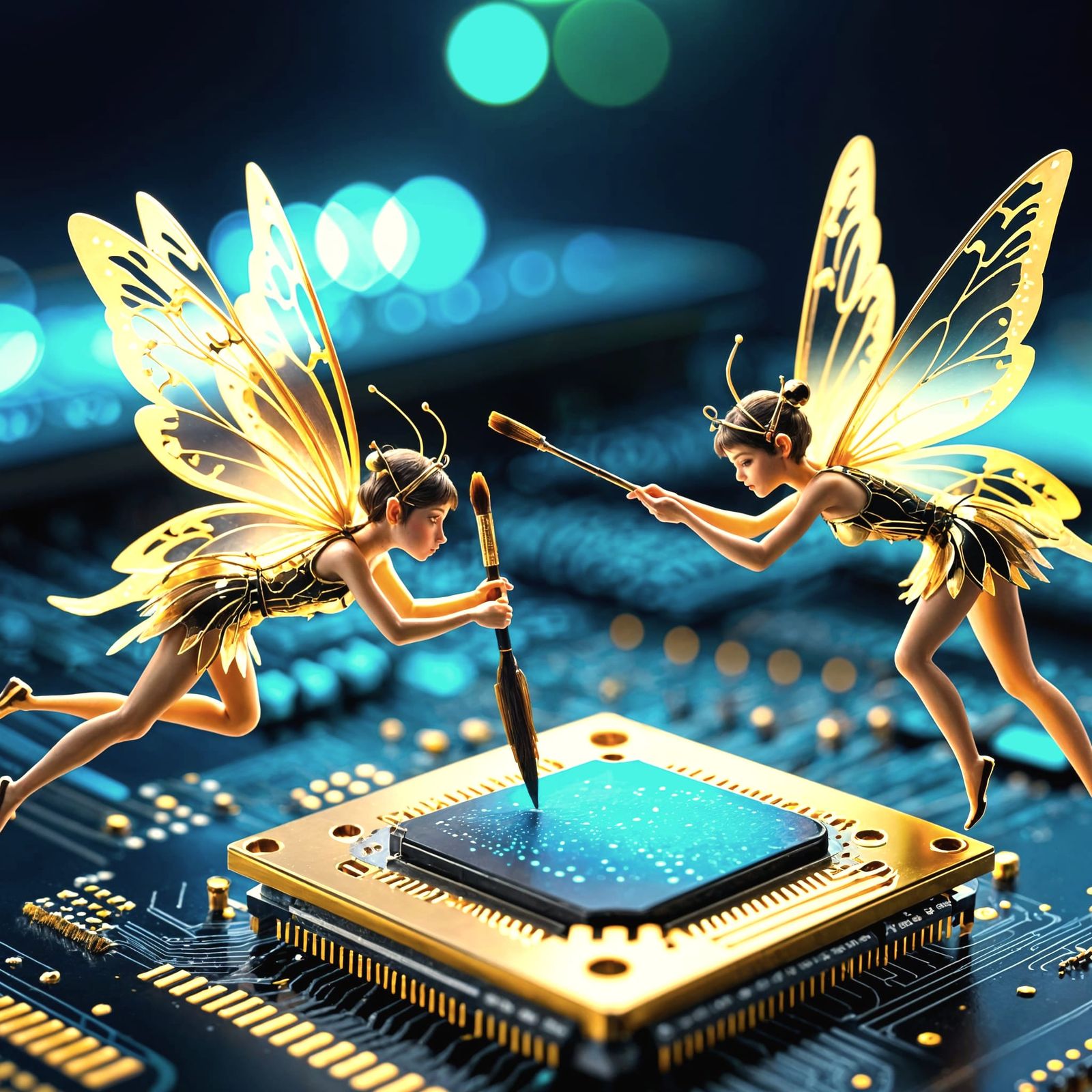 Microcircuit Masterpiece in Hyperrealist Style