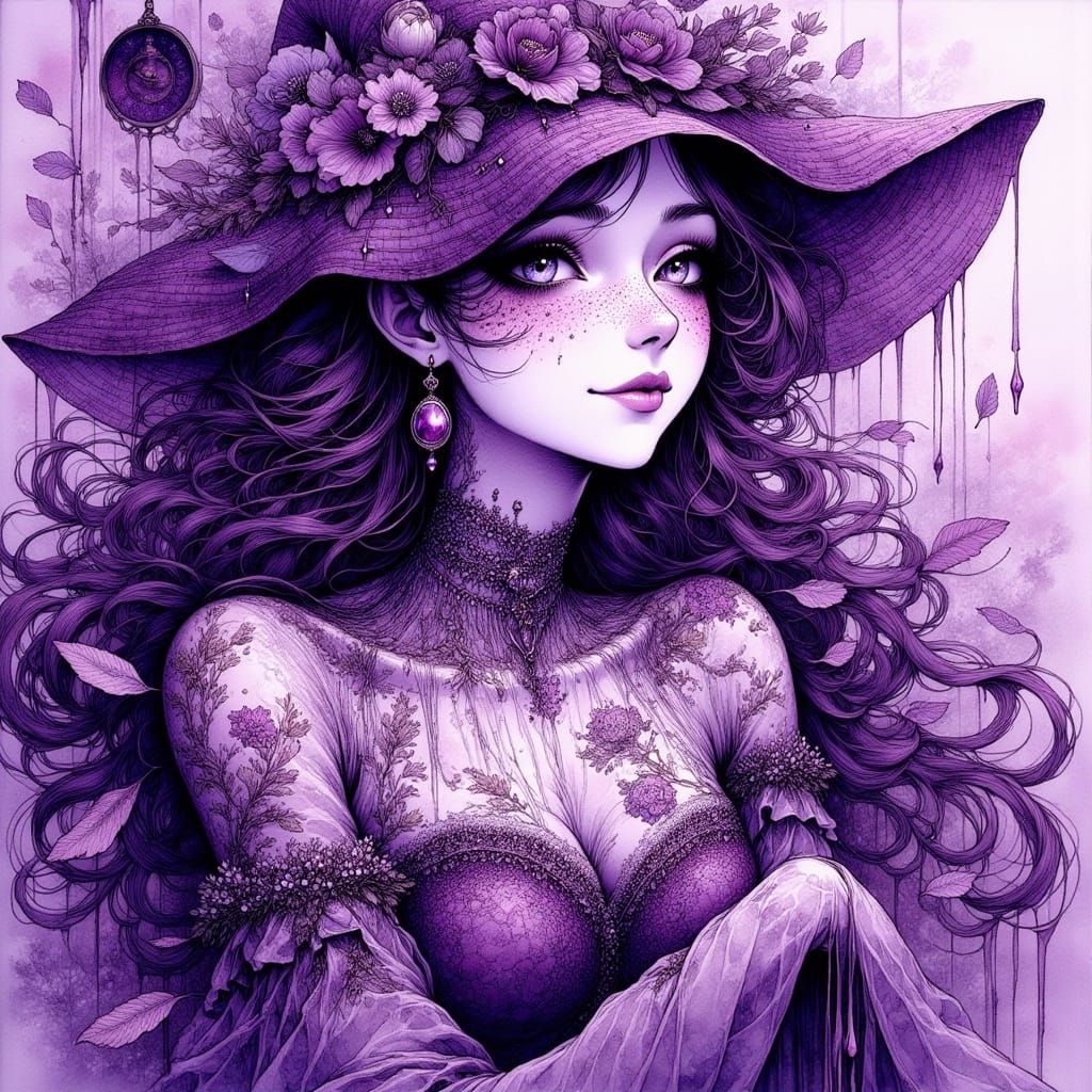 Magical Woman in 80s Anime Style