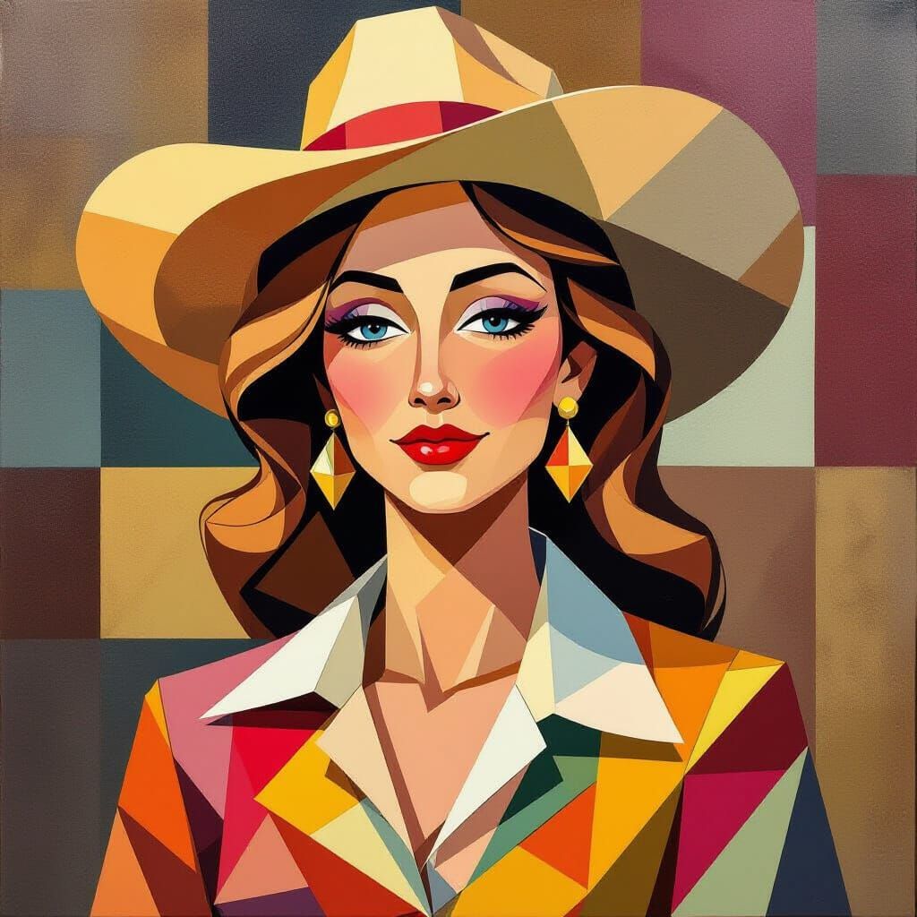 Cubist Queen of Pinto Beans in Estancia, New Mexico