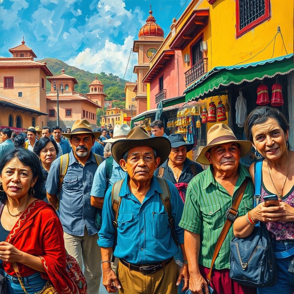 Vibrant Streets of Bolivia in Electric Colour