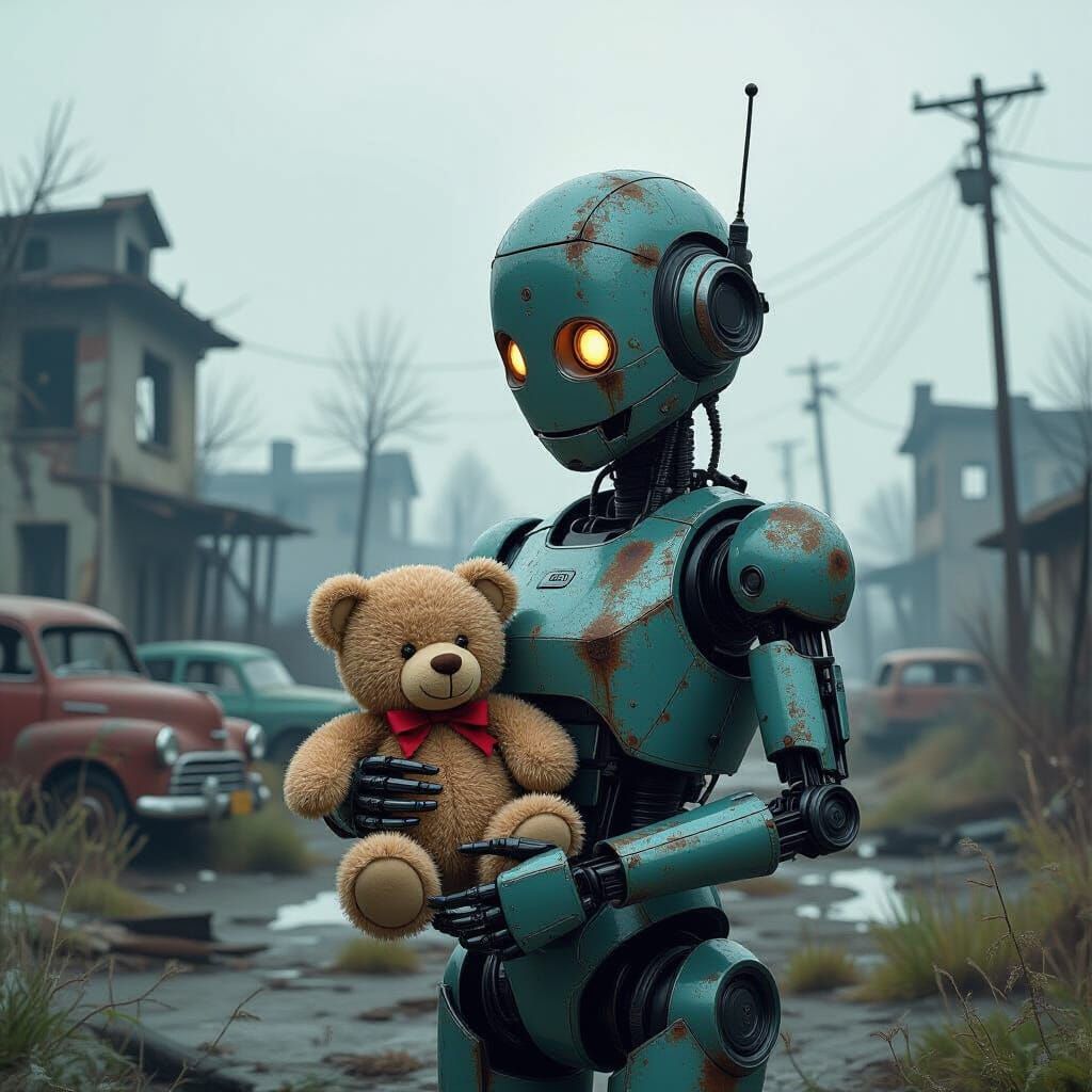 Endearing Robot in a Ruined World: Comic Book Art