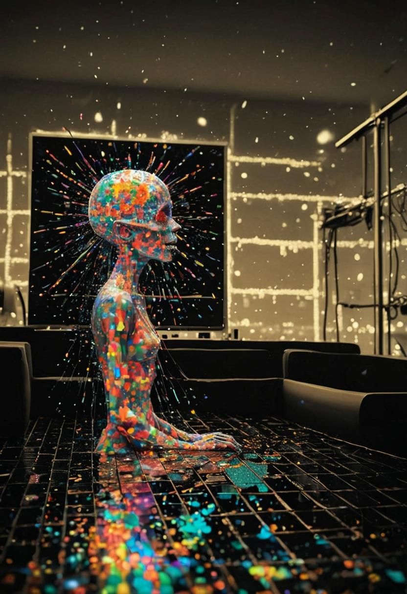 Glitching Smoke Dream: Symbolic Technicolor Abstract