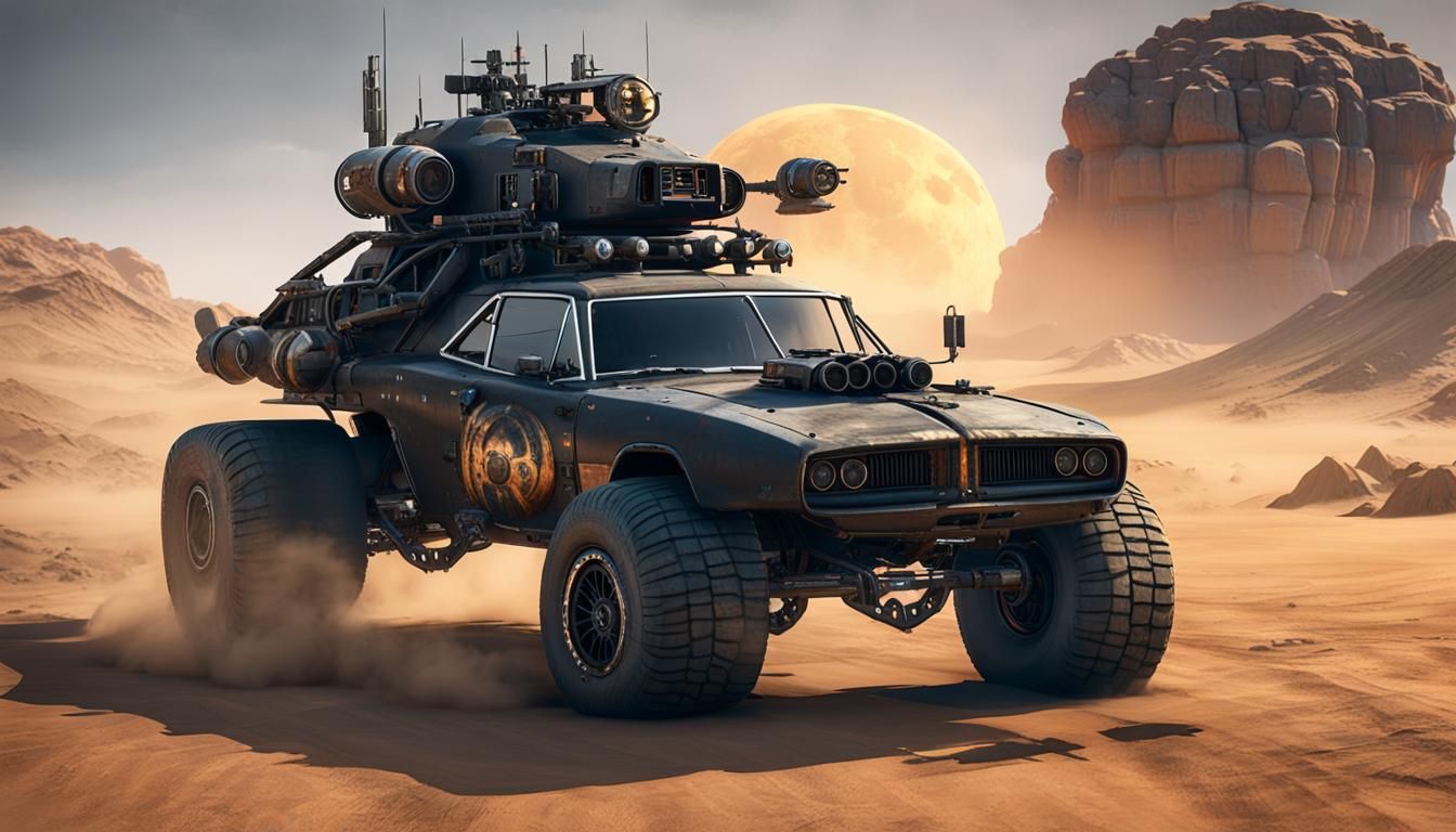 Mad Max Dodge Charger in Desert Landscape