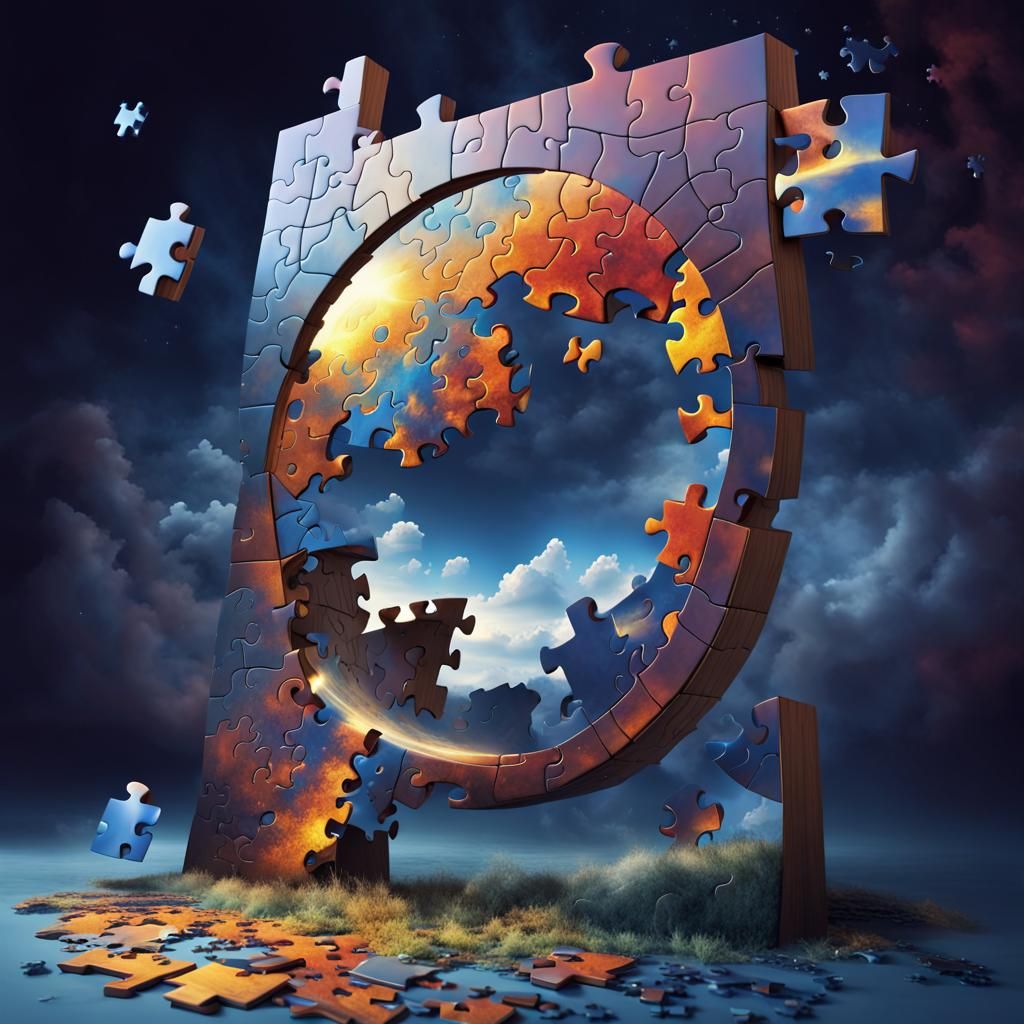 Surreal Puzzle Portal to a Metaphysical Land