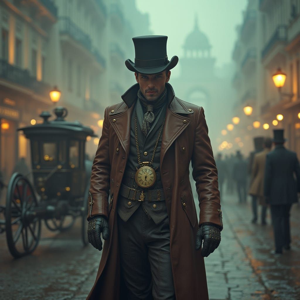 Cyberpunk Time Traveler Arrives in Victorian Era