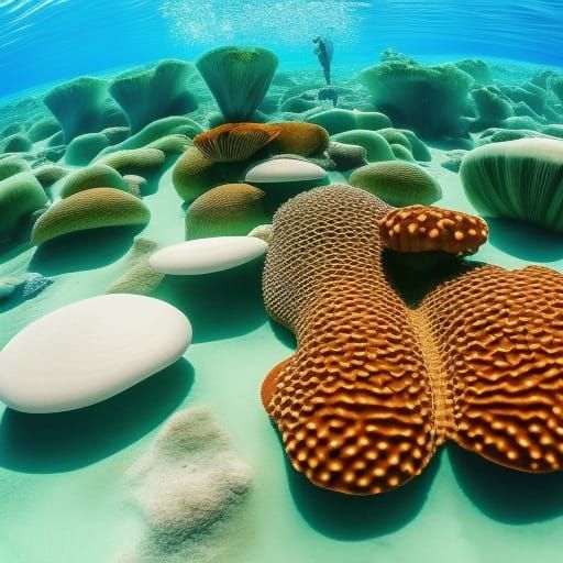 Underwater Paradise: Azure Reefs in Hyperrealistic Style