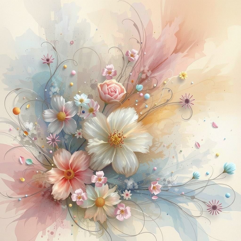 Pastel Wildflowers: An Abstract Watercolor Painting