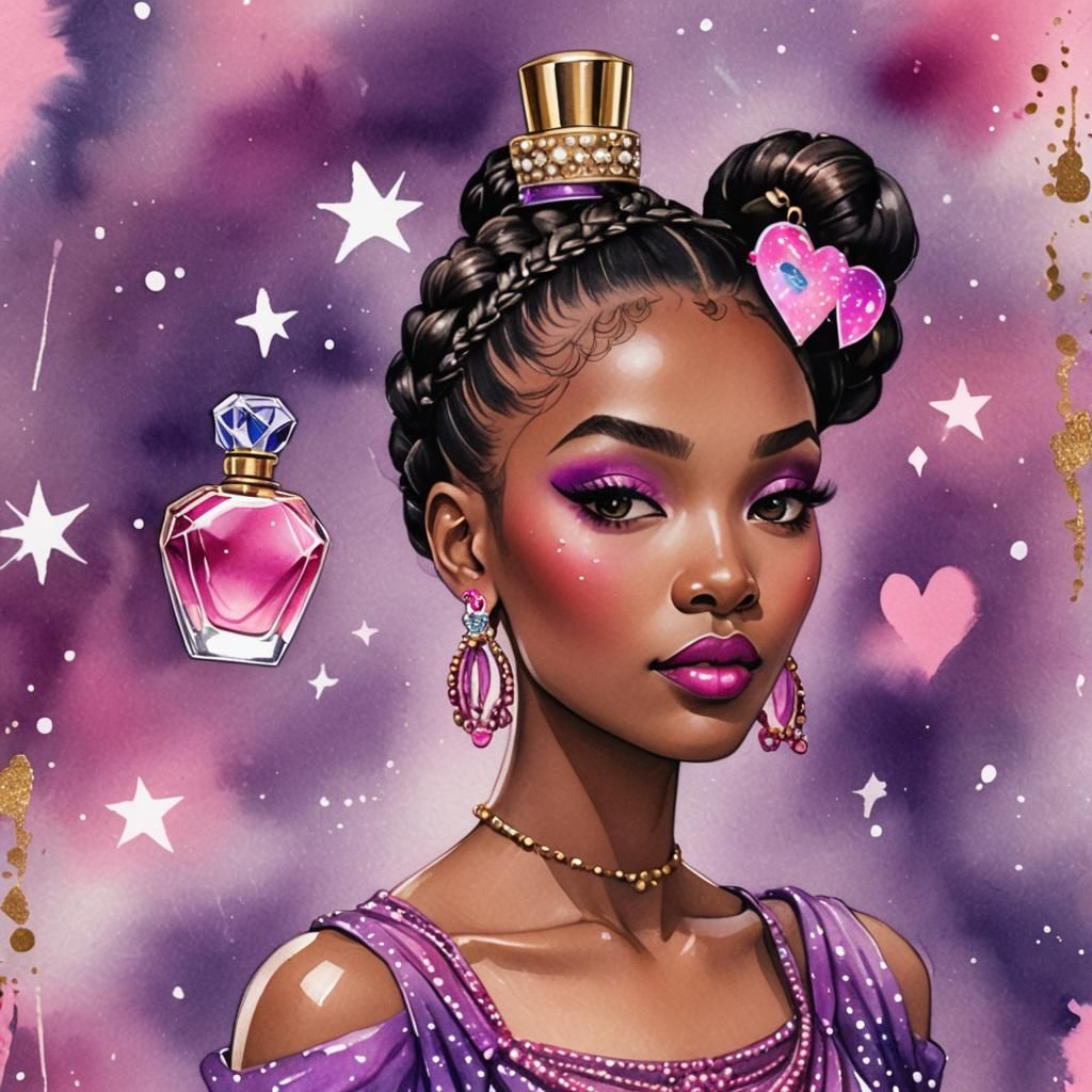 Art Deco Perfume Bottle with Rhinestone Details