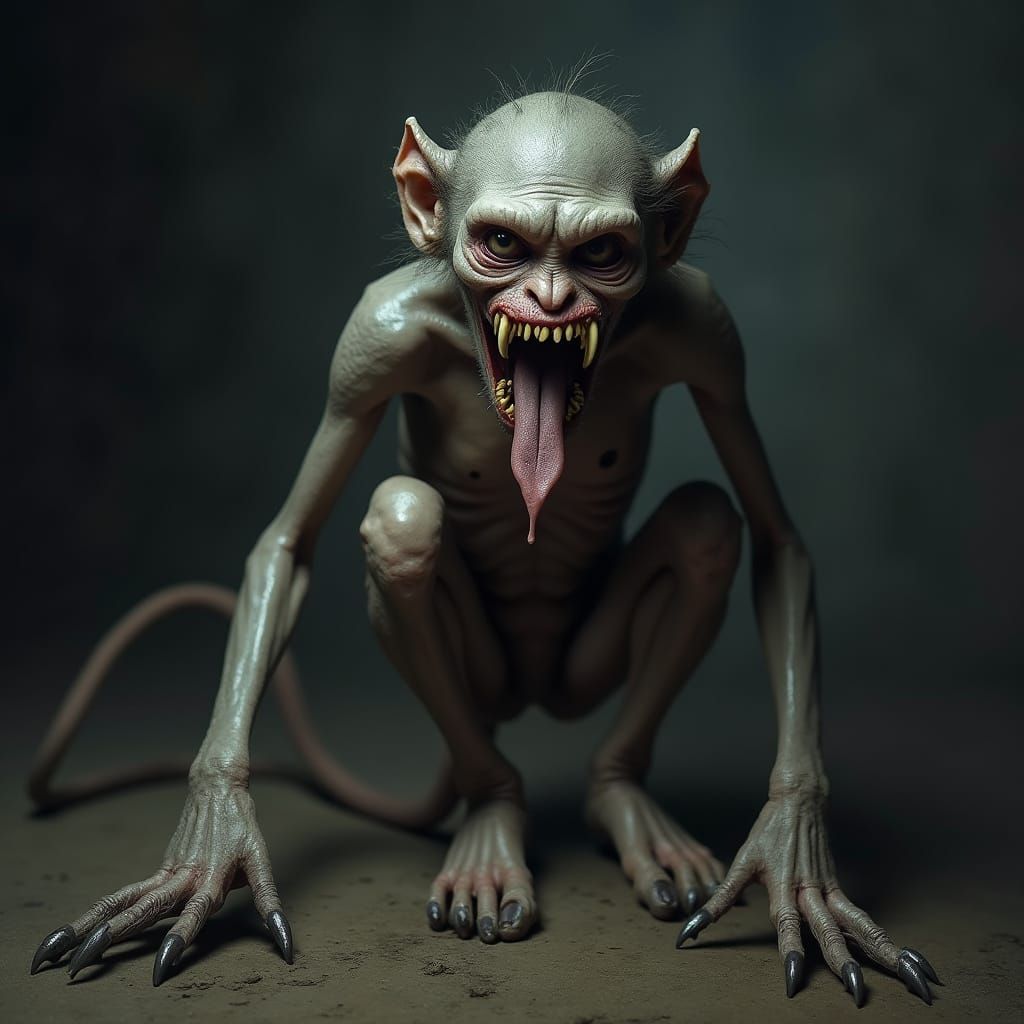 Zombie Monkey in Dark Biomechanical Style