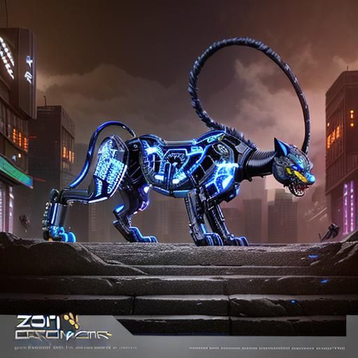 Cybernetic Displacer Beast Prowling Megacity