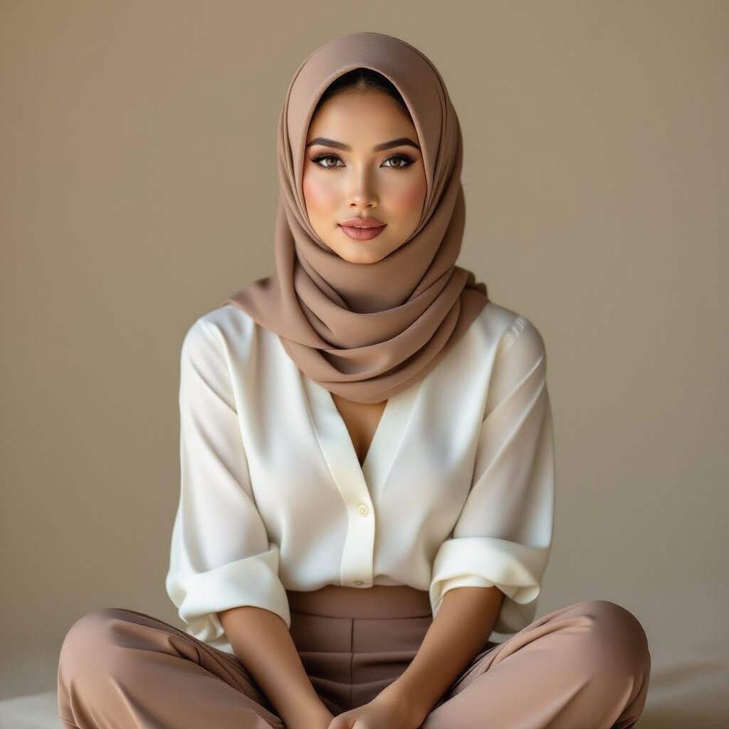 Elegant Malay Woman in Stylish Hijab