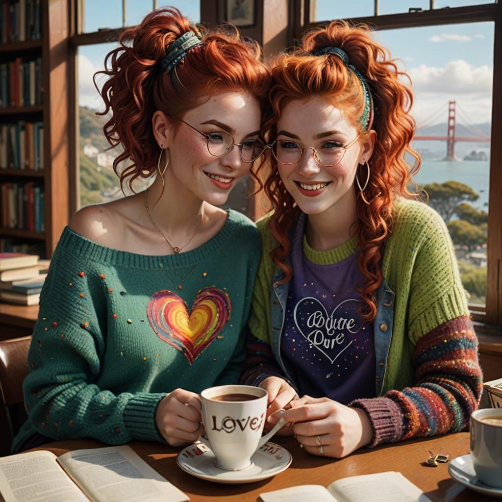 Rainbow Romance in a Library Setting