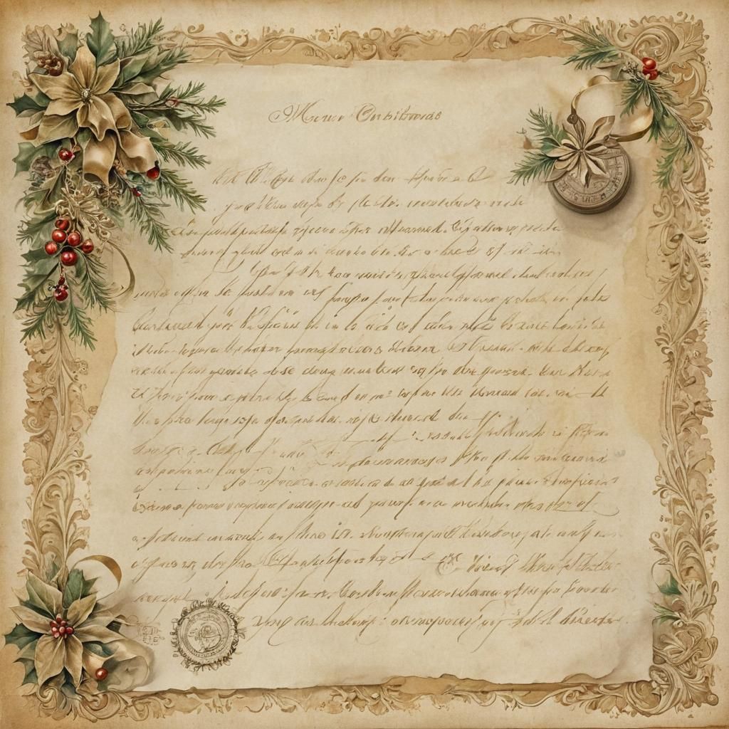 Vintage Christmas Morning Watercolor Painting