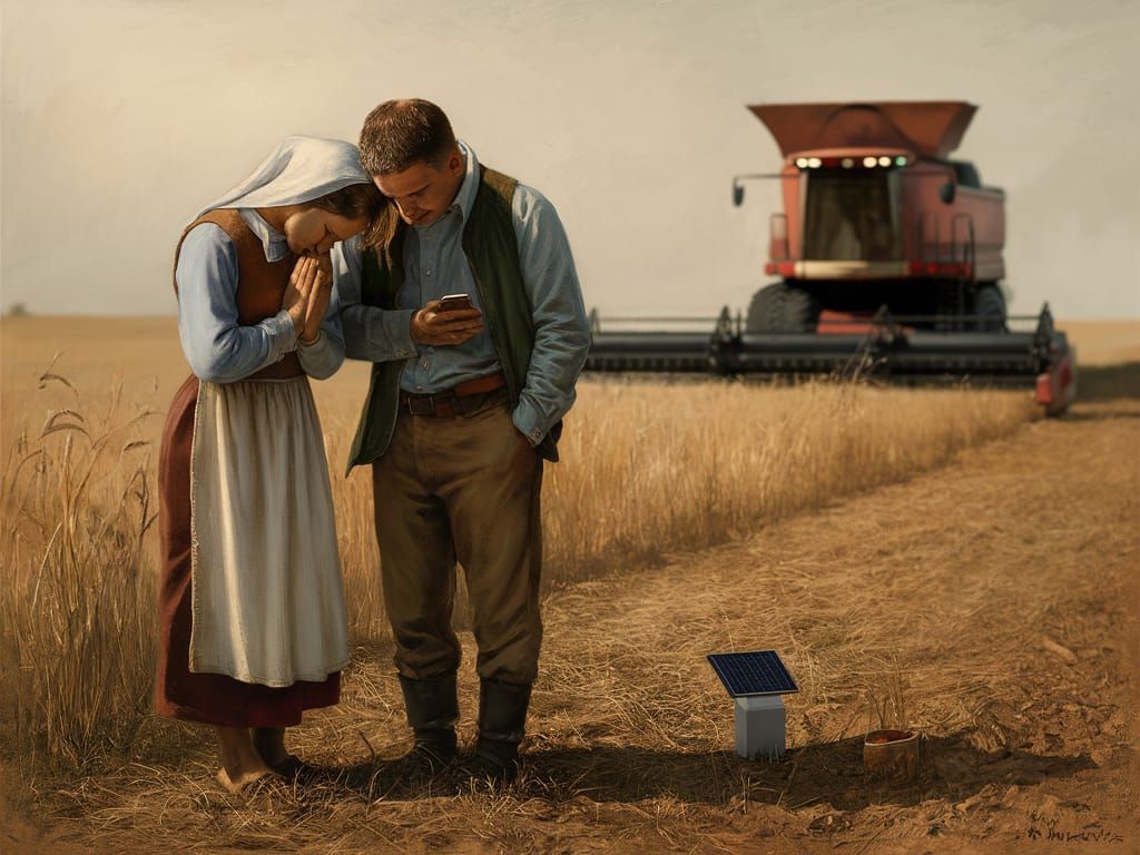 Modern "The Angelus" Reproduction with Rustic Charm