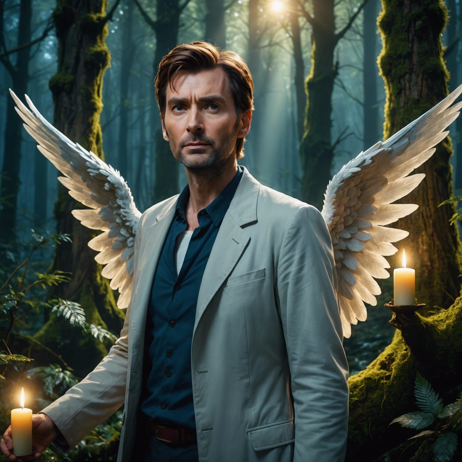 Angel in Enchanted Forest: Photorealistic 8K Fantasy