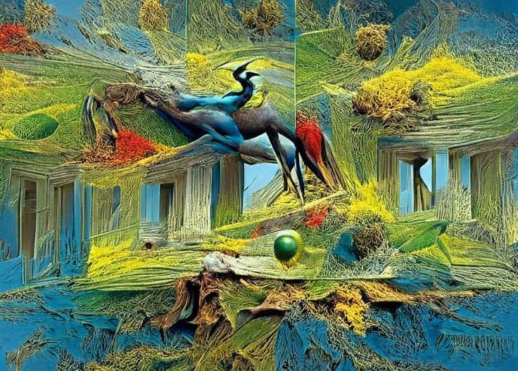 Nature's Diverse Dominance: A Surreal Photoillustration