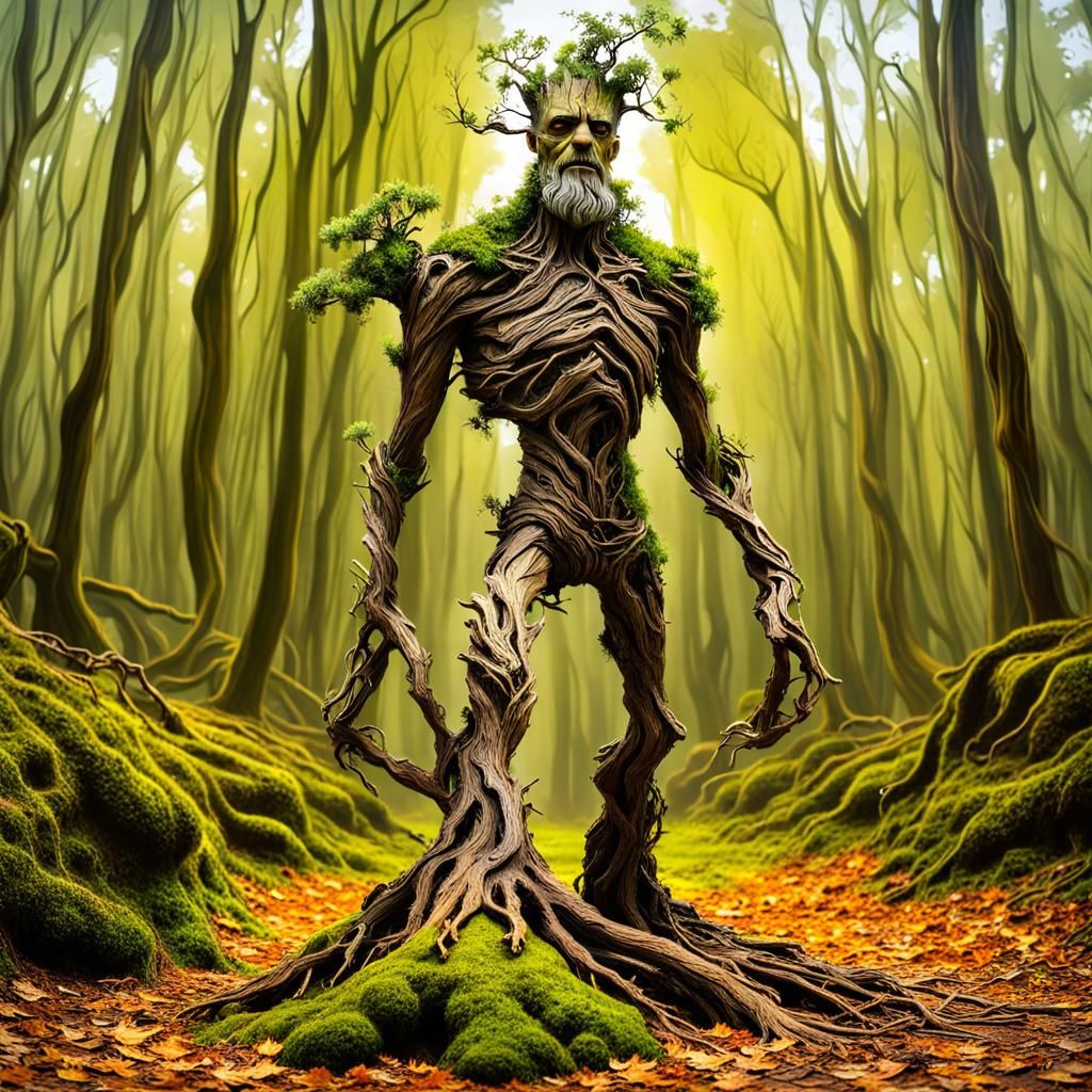 Deformed Dendritic Tree Creature in Arcimboldo Style