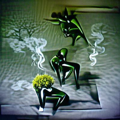 Abstract Art Noir Composition