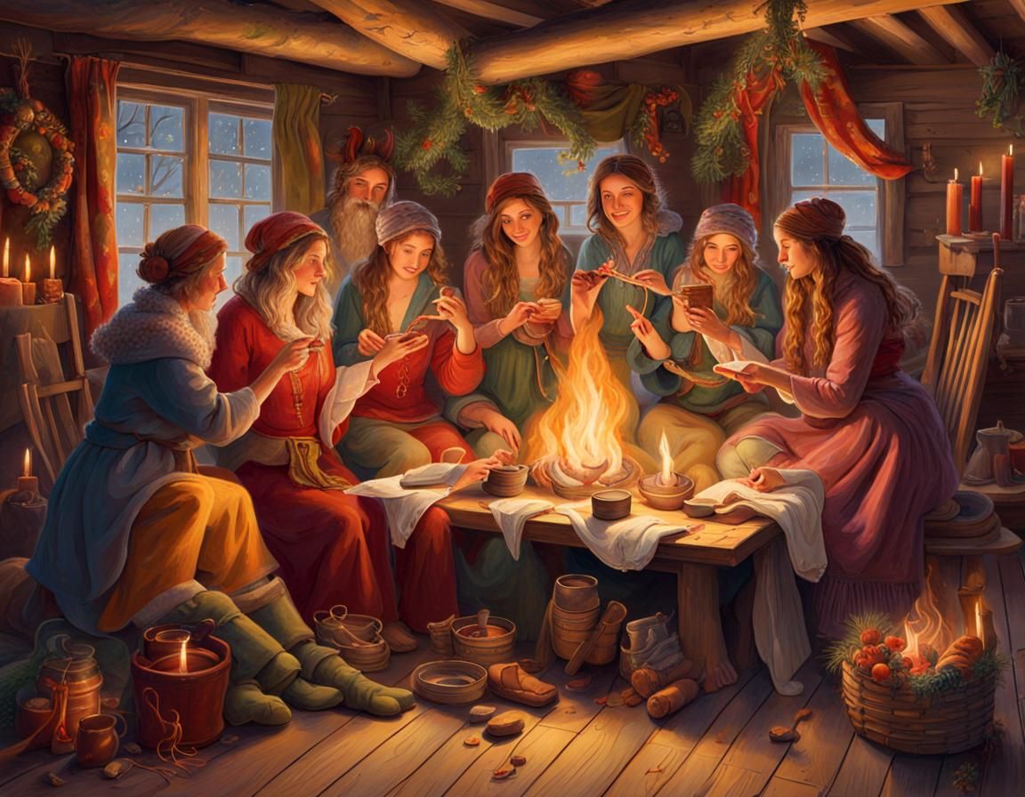 Yule Sabbat Celebration in Bohemian Style, Anime Key Visual