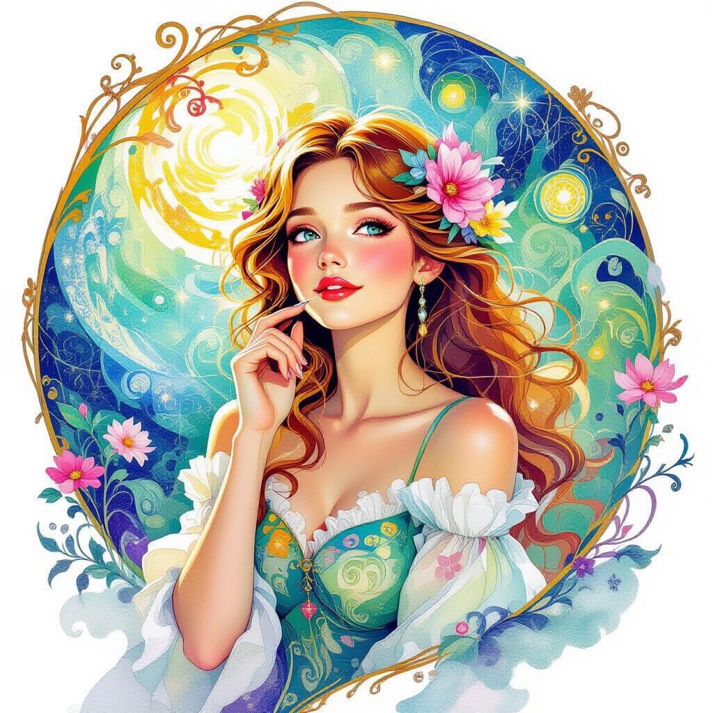 Whimsical Fairytale Sci-Fi Fantasy Landscape