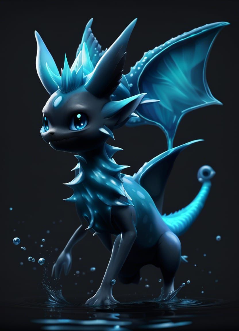 Ultra-Realistic Anime Vaporeon Pokemon in Human Form