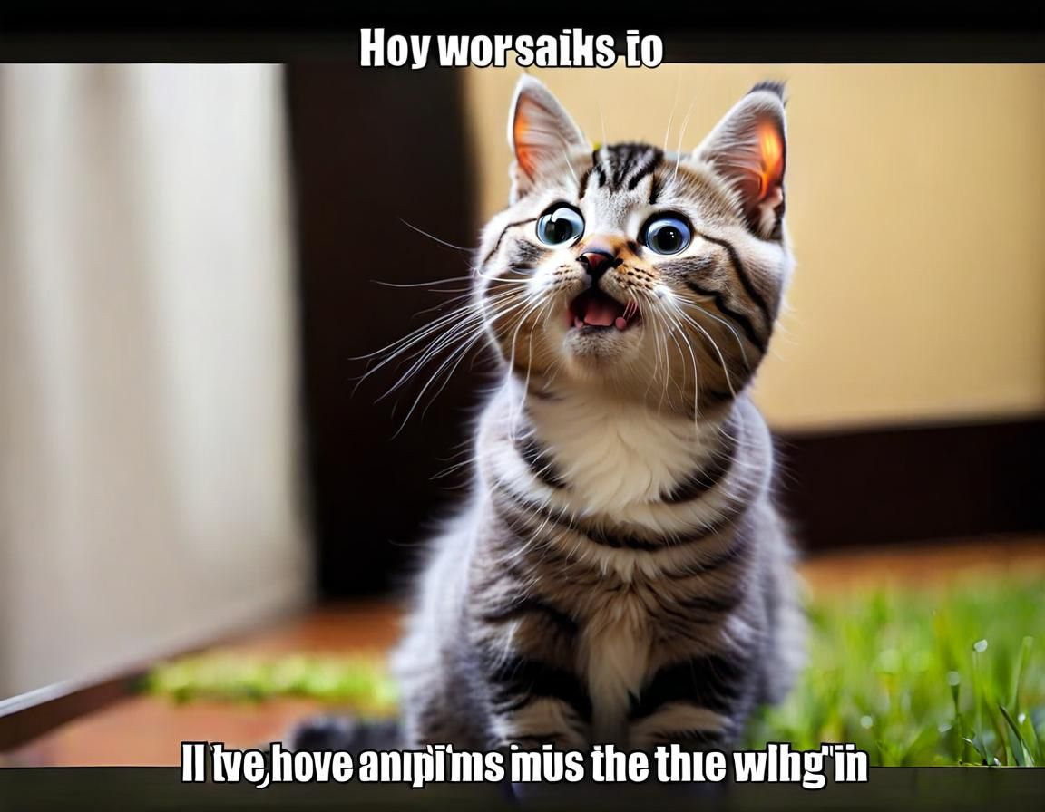 Funny Cat Meme with Subtitles