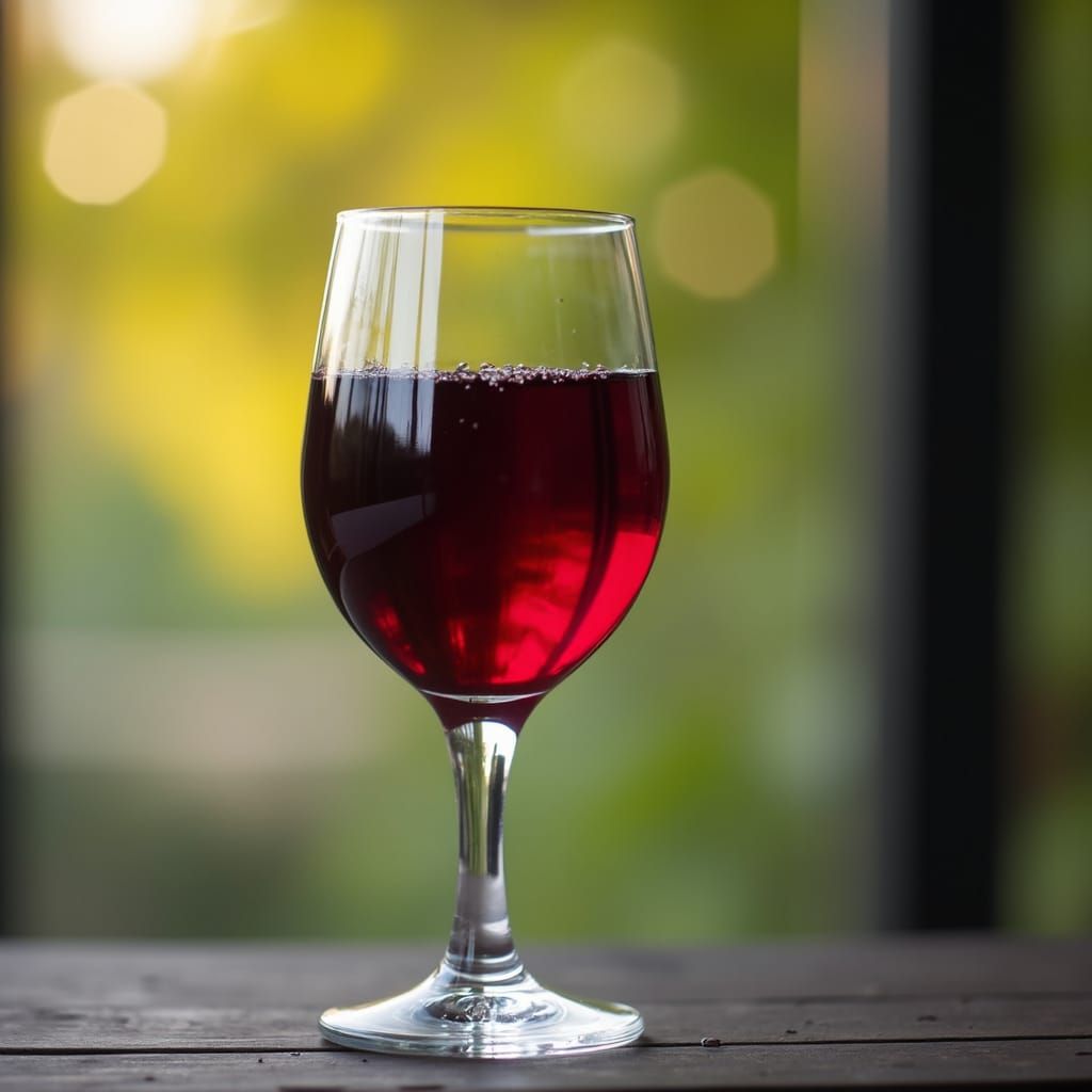Stunning Glass of Red Wine in Perfect Focus