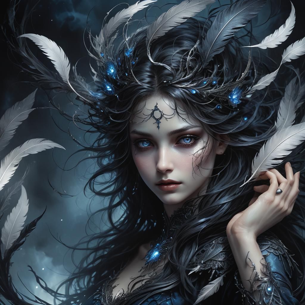 Dark Fantasy Being Shines in Absolute Void