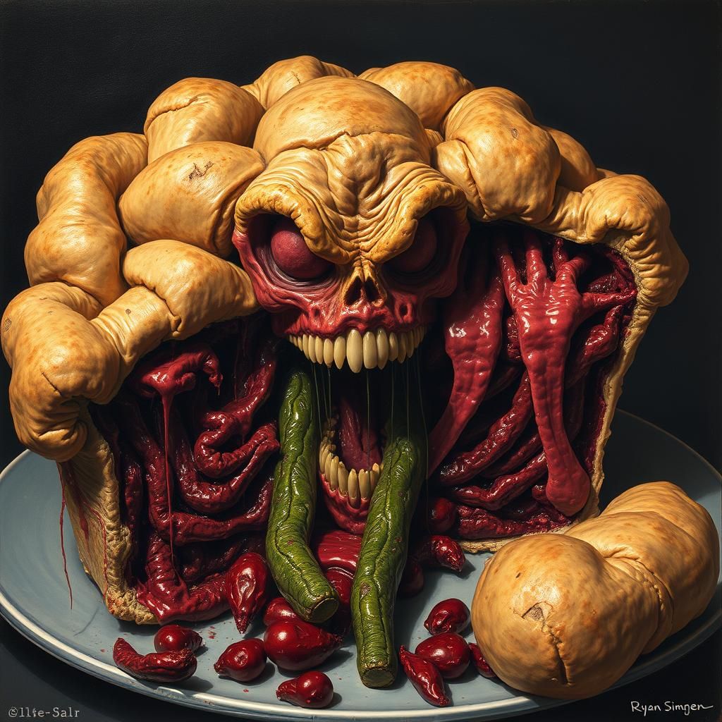 Scorn-Filled Pie in Contemporary Horror Art