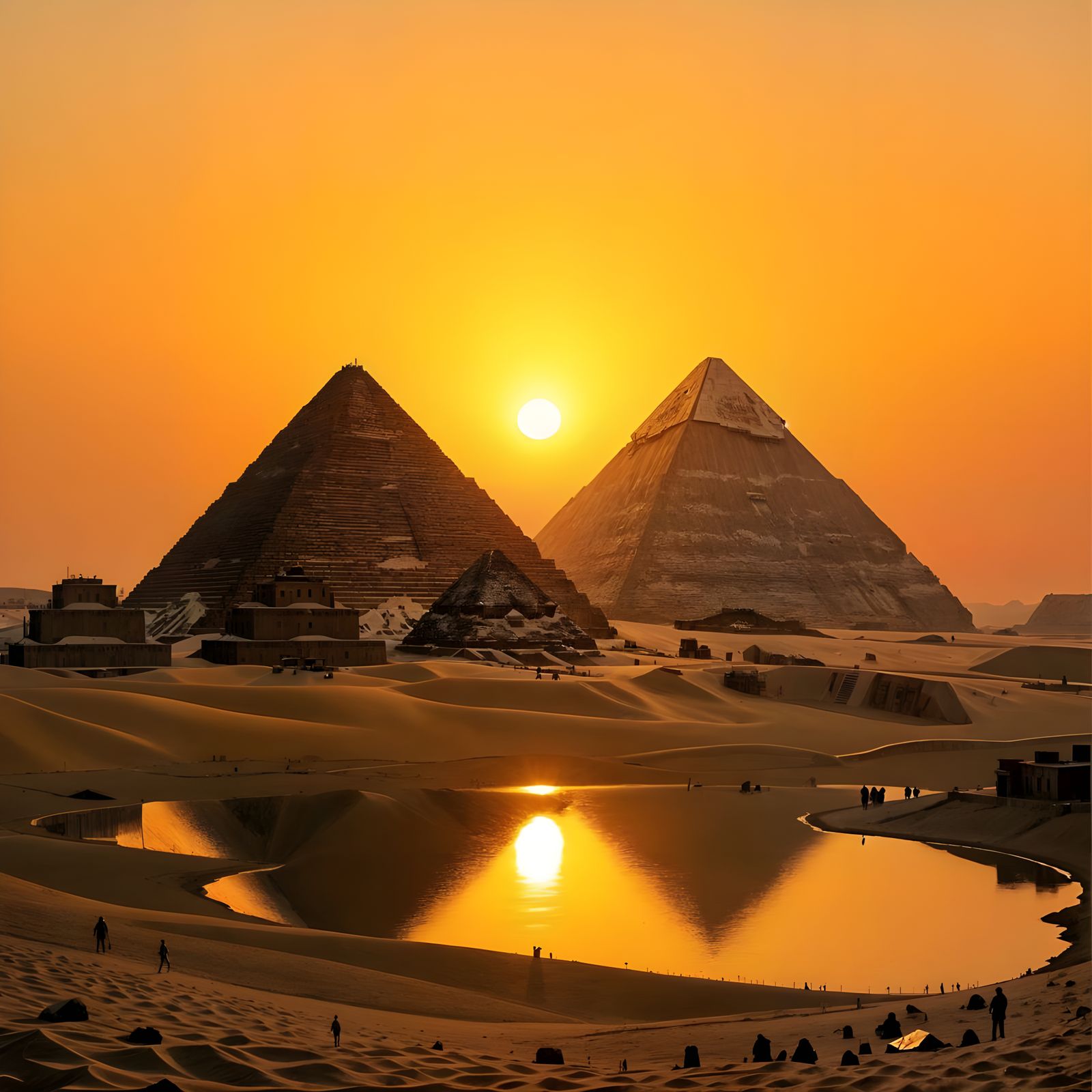 Giza Pyramids in Cinematic Style