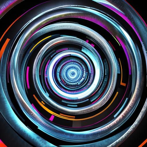 Hypnotic Metal Spiral Design