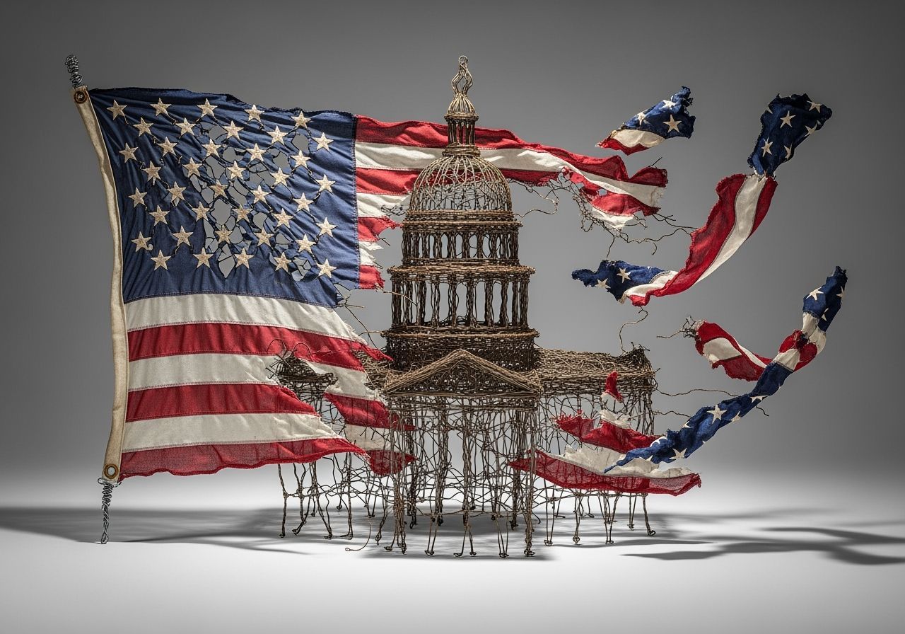 Conceptual Sculpture: Collapse of Democratic America