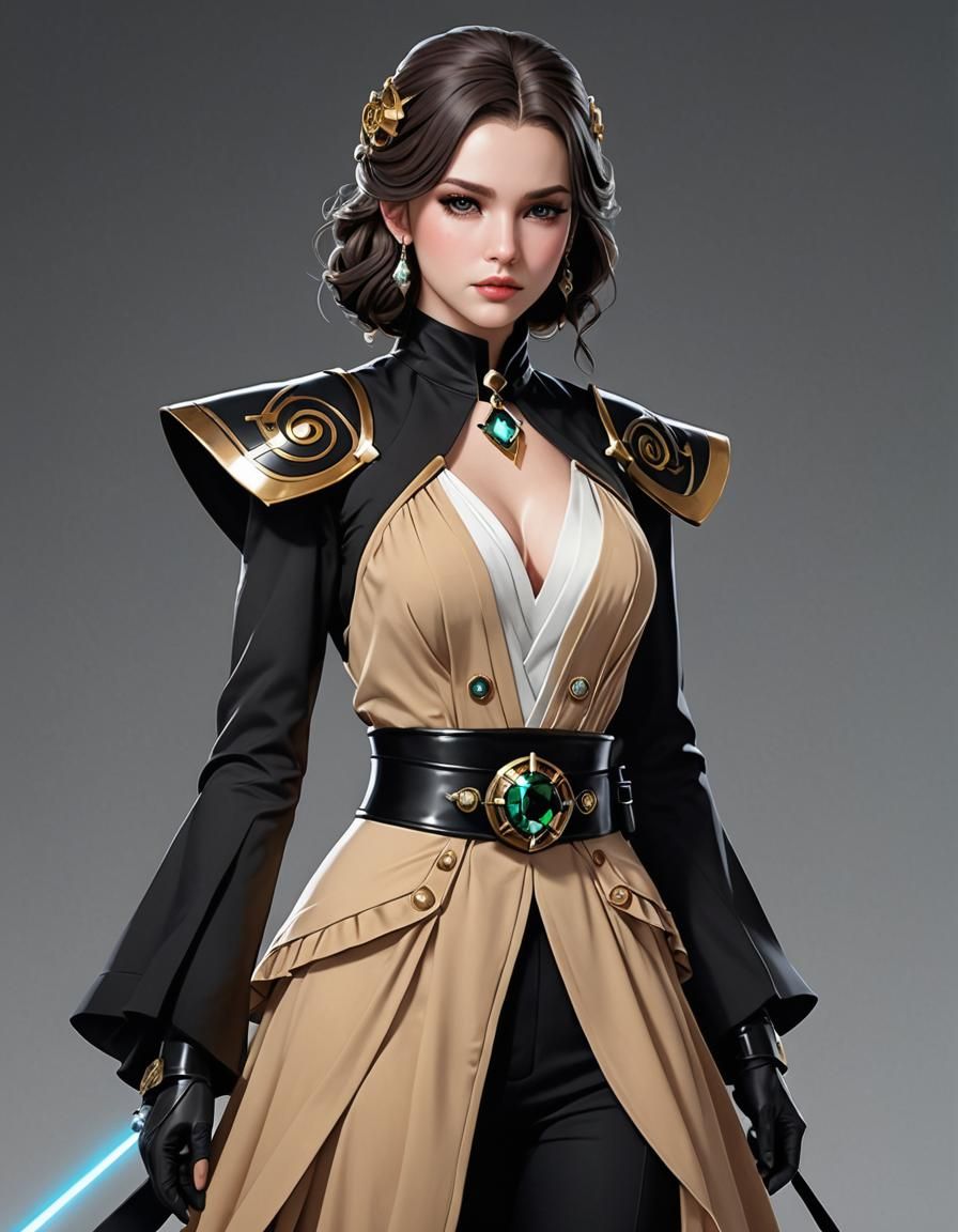 Star Wars Jedi in Ringmaster Outfit, 3D Anime Art