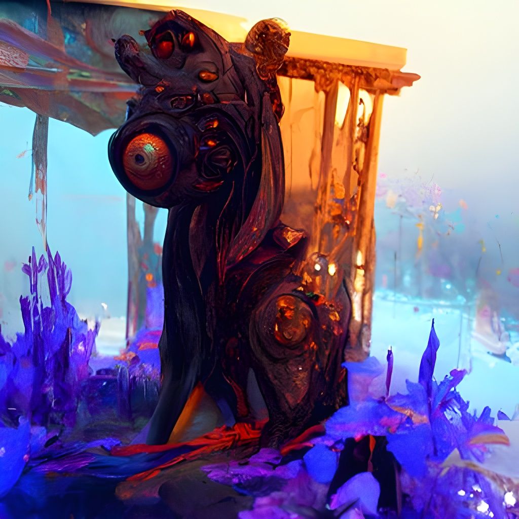 Surreal Steampunk Damsel with Dulcimer