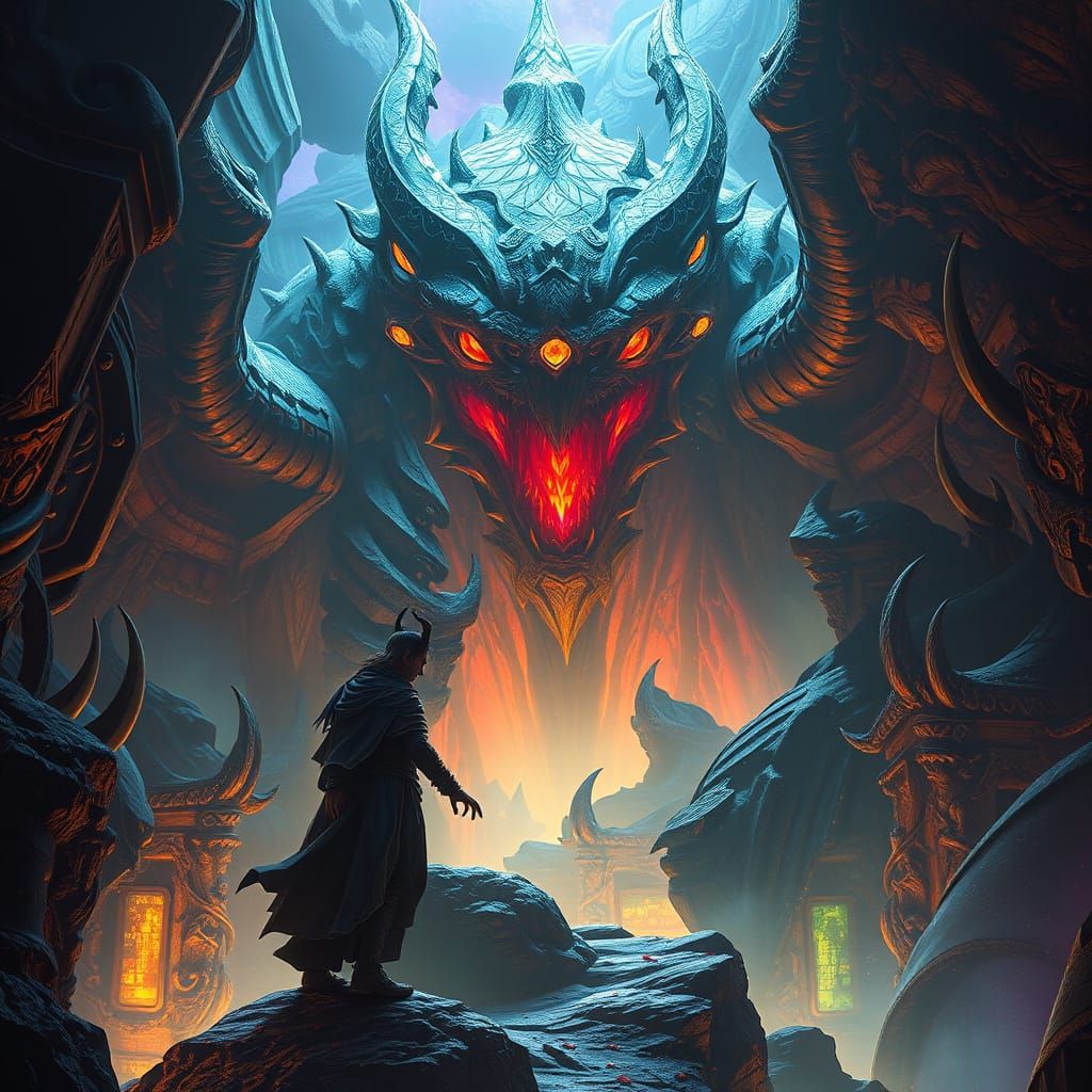 Surreal Fantasy Realm Unveiled in Stunning 8K Matte Painting