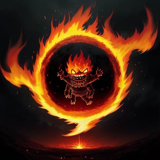 Sinister Calcifer from Howl's Moving Castle