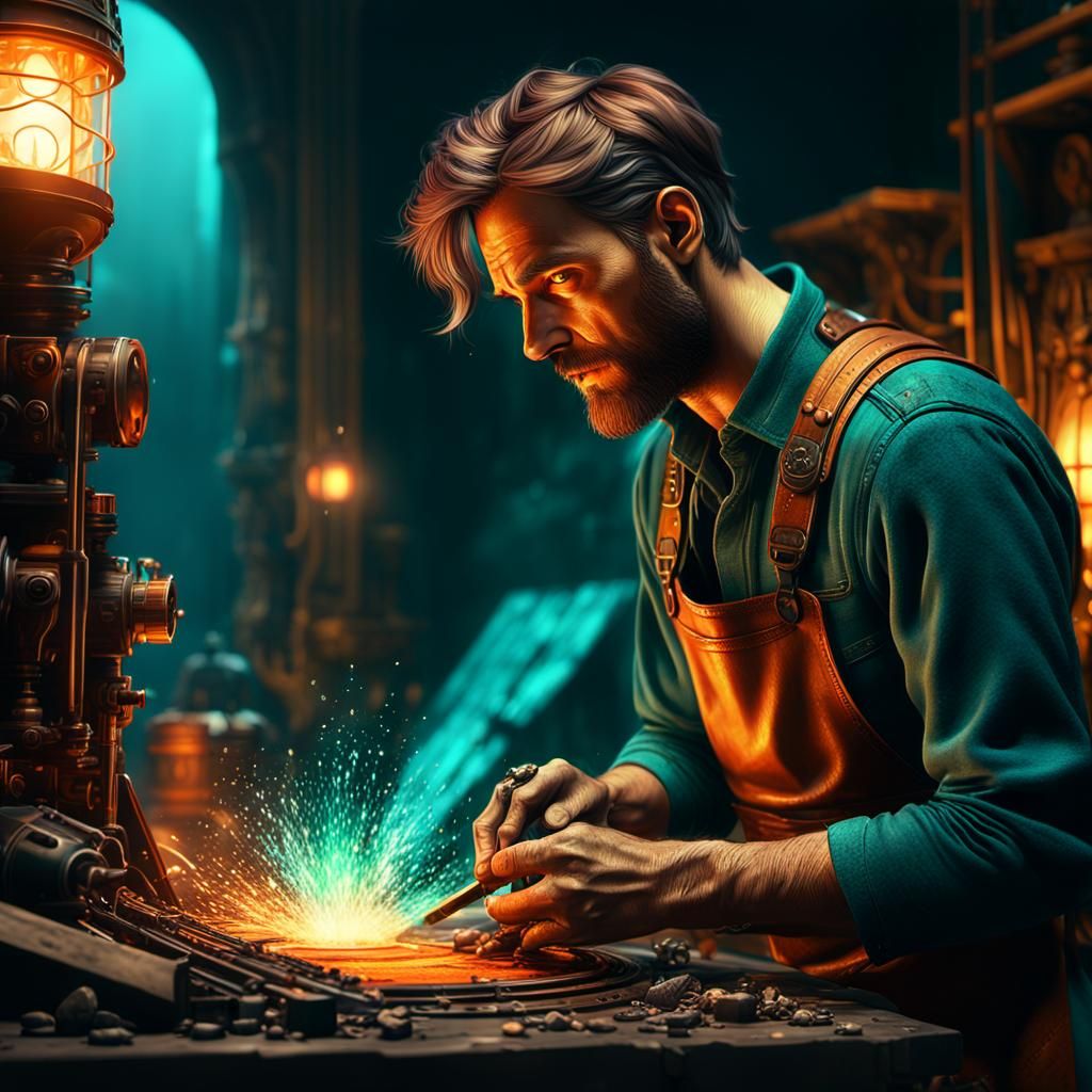 Fantastical Scene in Vibrant Matte Painting Style