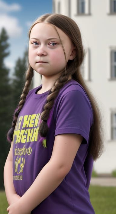 Photorealistic Portrait of Greta Thunberg