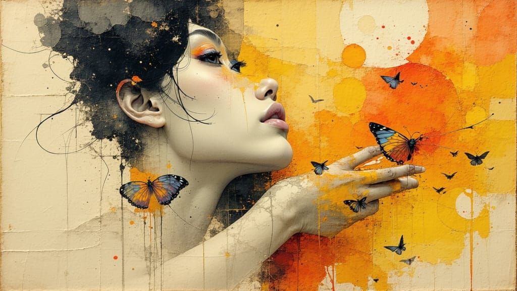 Sensual Mixed Media Art on Parchment