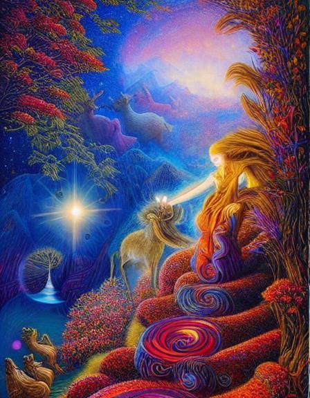 Soul-Wizard Woman in Space: Collage Art