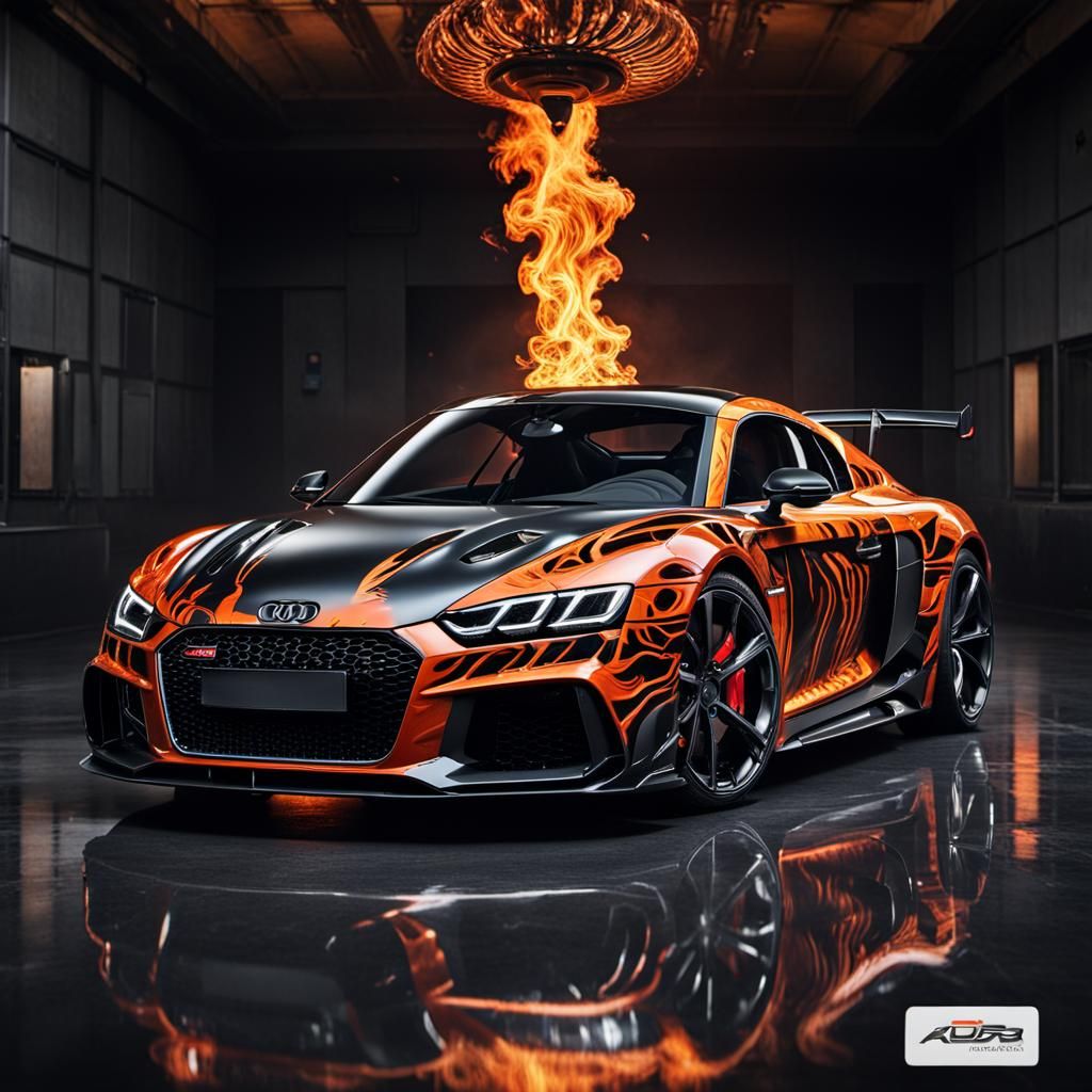 Spectacular Flaming Car Fusion in High Detail