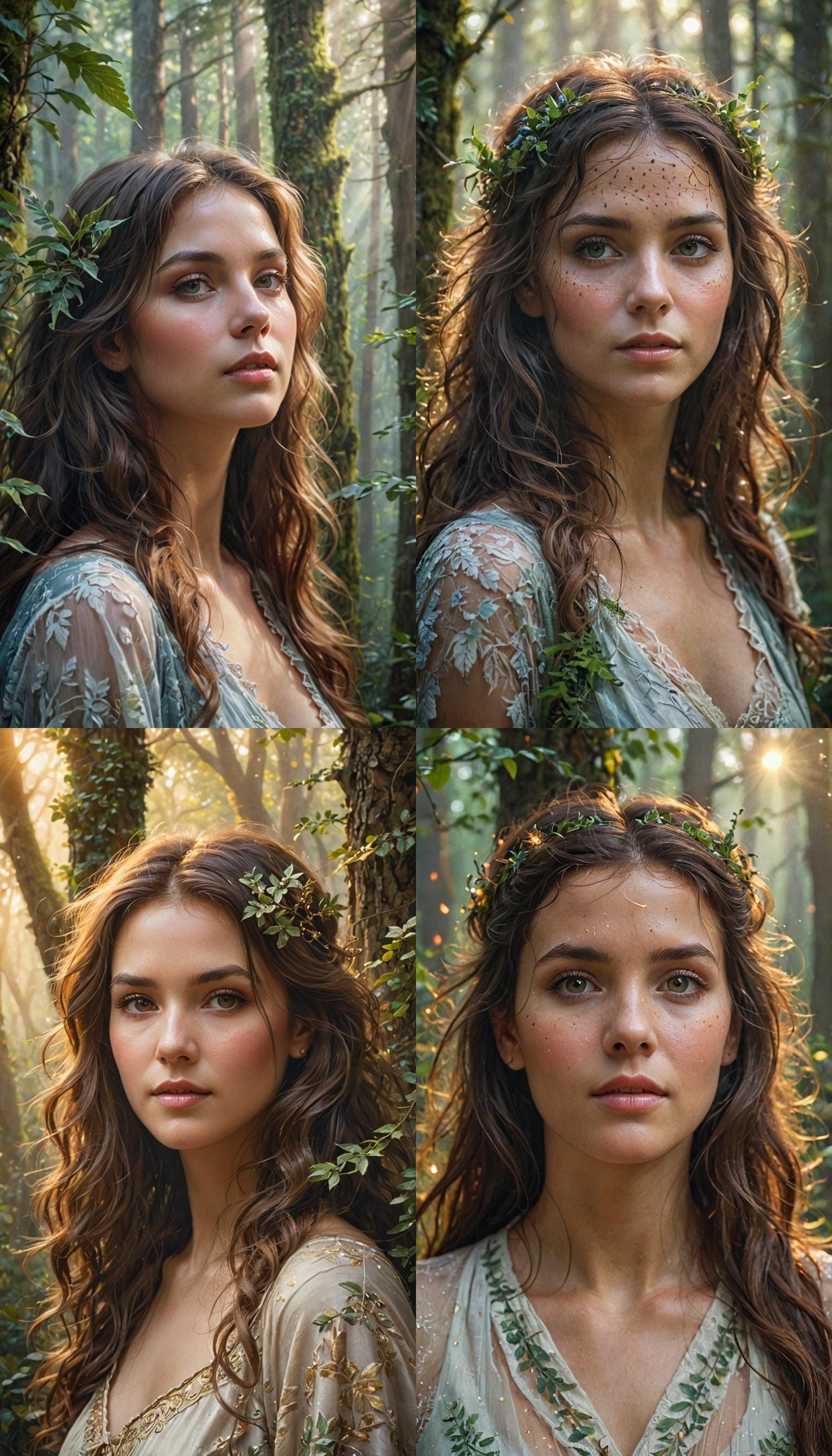 Ethereal Double Exposure: Woman and Forest Landscape